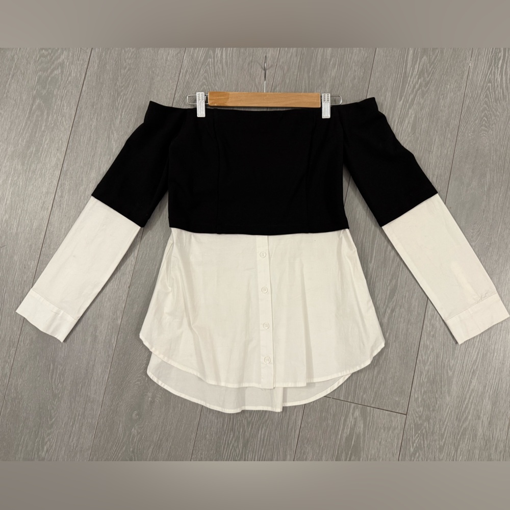 Lulu's Off the Shoulder Long Sleeve Top